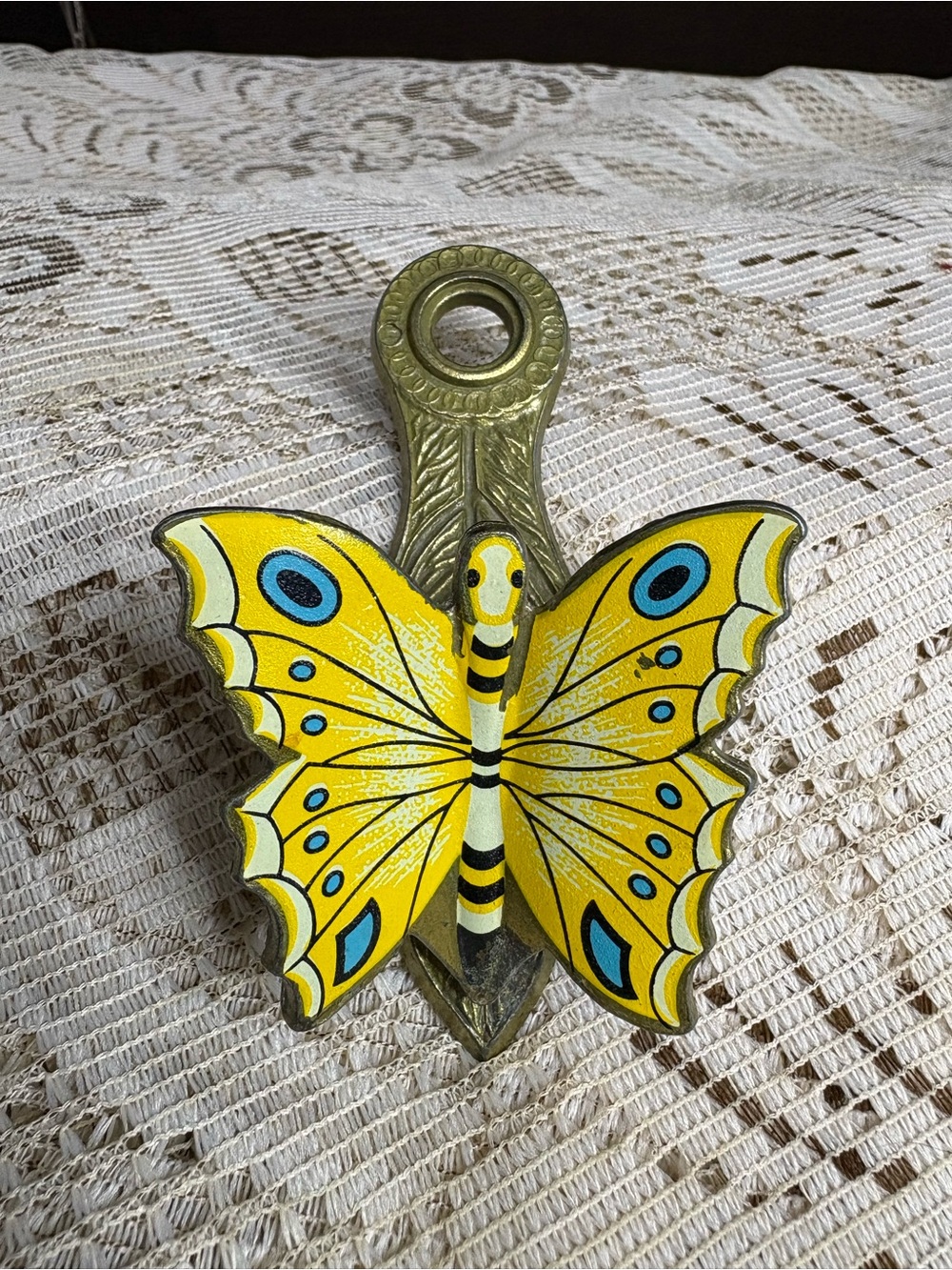 vintage Allied Brass butterfly clip